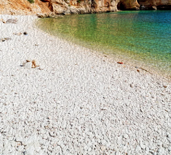 Ασίας στην thurkey Αττάλεια Λυκίας τρόπο νερό βράχους και ουρανό κοντά το ν — Φωτογραφία Αρχείου