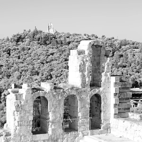 Ciudad antigua y nueva arquitectura en la vieja Grecia de Europa con —  Fotos de Stock