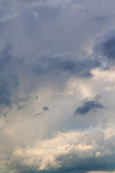 Black white sunset  fluffy cloudscape — Stock Photo, Image