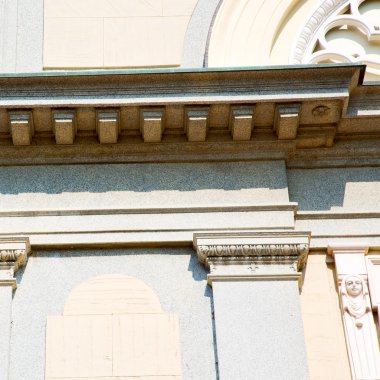 Avrupa İtalya ve mermer ülkede soyut eski sütun 