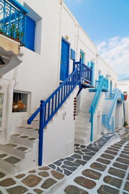 Yunanistan antorini Avrupa eski ev ve beyaz renk Adası