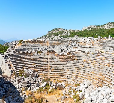 eski tapınak ve termessos antalya Türkiye Asya gökyüzü tiyatroda