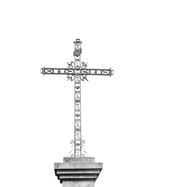 在意大利欧洲和天空的天主教神圣十字架抽象 — 图库照片