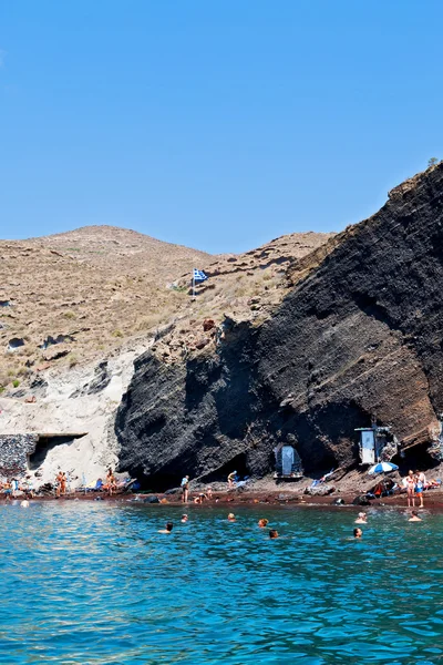 Colline et rochers Grèce île de santorin — Photo