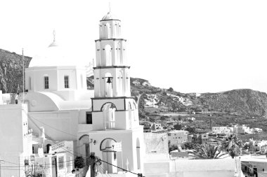 cyclades santorini denizde  