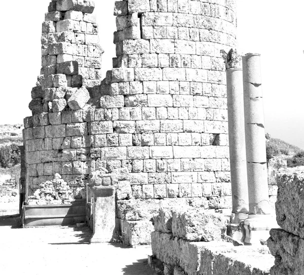 Perge old construction in asia turkey the column  and the roman — Stock Photo, Image