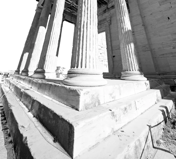 Athens  acropolis and  historical    in greece the old architect — Stock Photo, Image