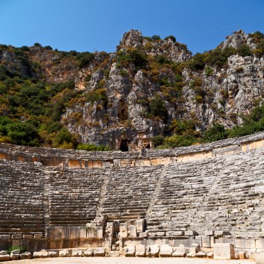  Nekropol ve yerli mezar taş Arkeoloji tiyatroda benim