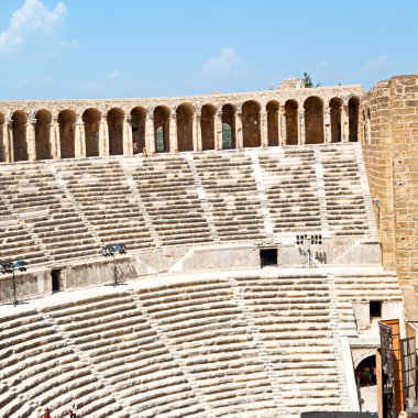  Aspendos ve Türkiye'nin Avrupa'nın eski tiyatro abstrac kırık