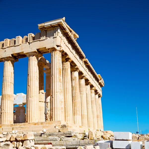 Statue acropolis athens   place  and  historical    in greece th — Stock Photo, Image