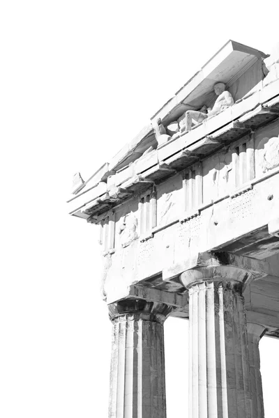 Na Grécia a antiga arquitetura e lugar histórico parthenon em — Fotografia de Stock