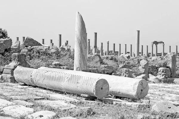 Piedra en perge viejo construcción asia pavo la columna y — Foto de Stock