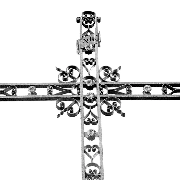 Katolické abstraktní Nejsvětějšího kříže v Evropě Itálie a obloha — Stock fotografie