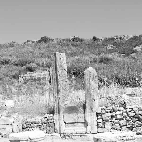 Perge eski yapılar Asya Türkiye'de sütun ve Roma — Stok fotoğraf