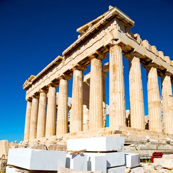 Estatua acropolis athens lugar e histórico en Grecia th — Foto de Stock