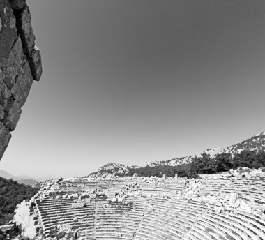 eski tapınak ve termessos antalya Türkiye Asya gökyüzü tiyatroda