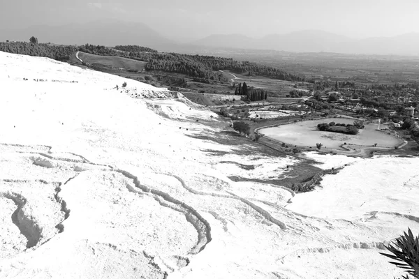 Bagno e travertino astratto in acqua pamukkale tacchino asia — Foto Stock