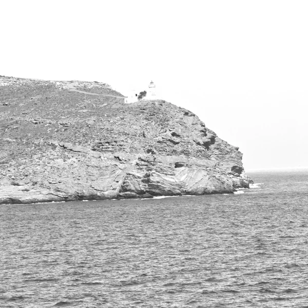 Mousse et mousse Grèce des îles du bateau en Méditerranée se — Photo