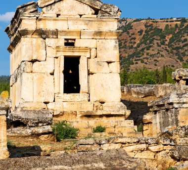 ve Roma Tapınağı geçmiş pamukkale eski İnşaat olarak