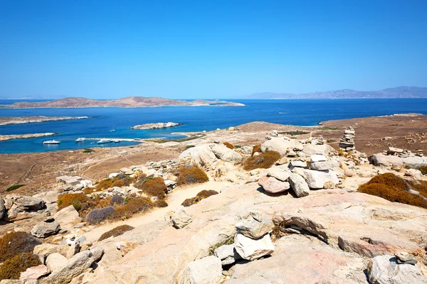 Célèbre dans delos grec vieux site de ruine — Photo