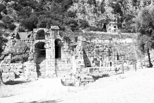 In  myra turkey europe old roman necropolis and indigenous tomb — Stock Photo, Image