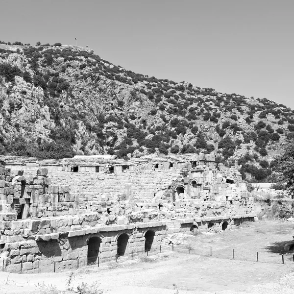 In myra Turkije Europa oude Romeinse necropolis en inheemse graf — Stockfoto