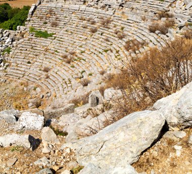  kalıntıları Asya Türkiye selge eski mimaride Tepesi'nden bir