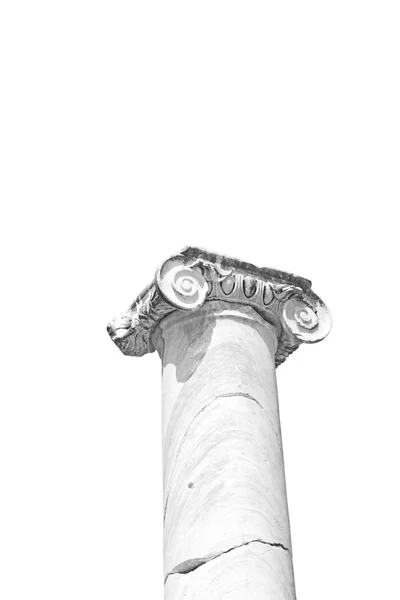 Colonna nel vecchio tempio e teatro in esus antalya tacchino come — Foto Stock