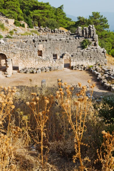 Arykanda Türkiye Asya gökyüzü Tapınağı kalıntıları taş — Stok fotoğraf