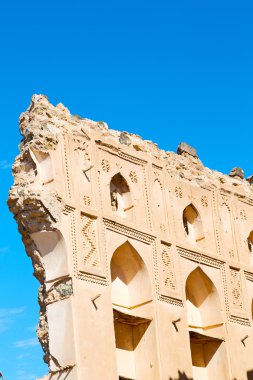 Umman Muscat eski savunma fort battlesment gökyüzü bir