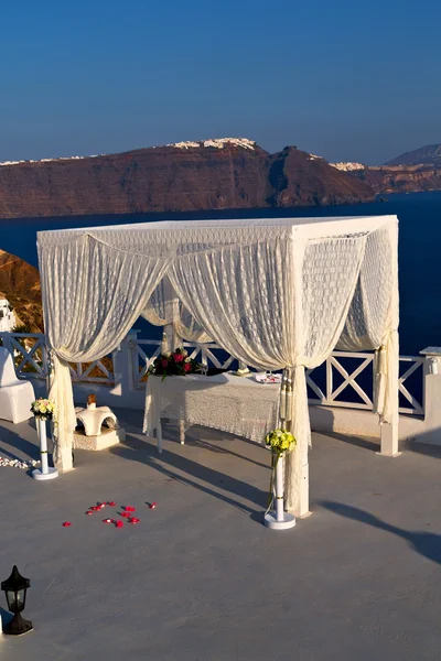 En la isla griega y la cerimonia del matrimonio — Foto de Stock