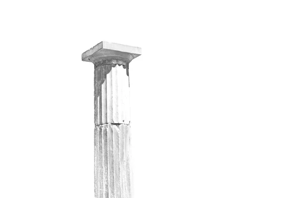 I Aten i kolumnlistan sten konstruktion Asien Grekland — Stockfoto