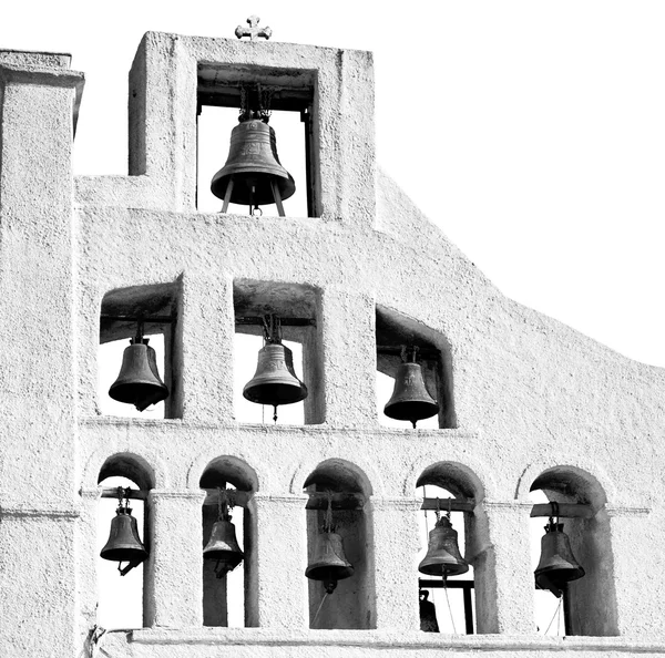 Архітектура білий фон хрест в Санторіні Греції пр — стокове фото