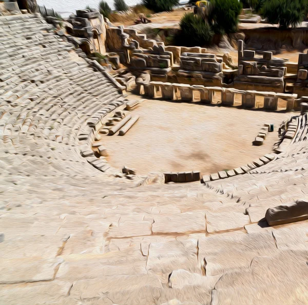 Archeologie theater in myra Turkije Europa oude Romeinse necropolis — Stockfoto