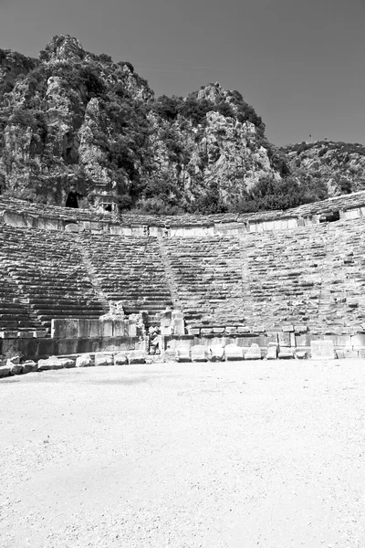 Αρχαιολογία θέατρο στην Τουρκία Μύρα Ευρώπη παλιά Ρωμαϊκή νεκρόπολη — Φωτογραφία Αρχείου