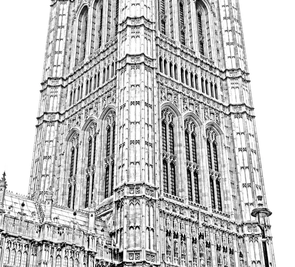 Inglaterra cidade envelhecida em londres big ben e histórico velho construc — Fotografia de Stock