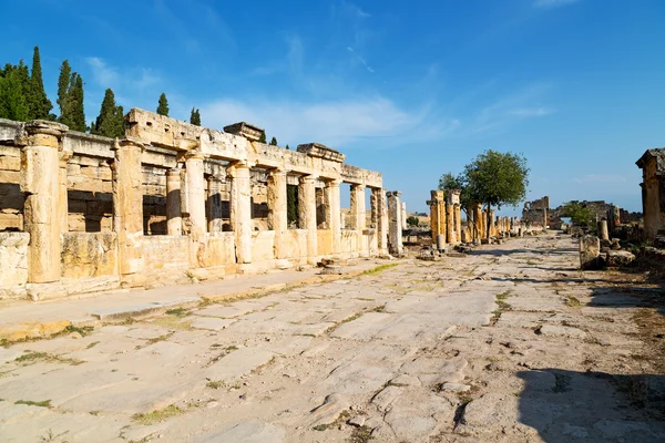 Anatolia pamukkale velho em ásia o templo romano — Fotografia de Stock