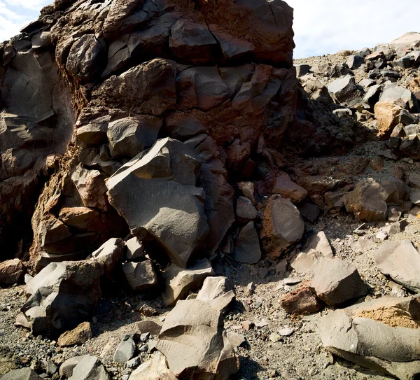 Terra vulcanica in Europa santorini cielo greco e macchia mediterranea — Foto Stock