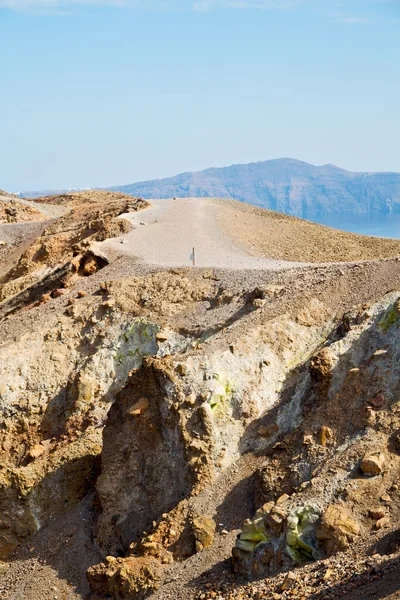 De vulkanische grond Griekenland in Europa santorini hemel en — Stockfoto