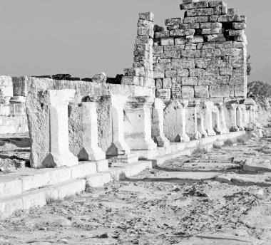 geçmiş pamukkale eski yapılar Asya Türkiye'de sütun 