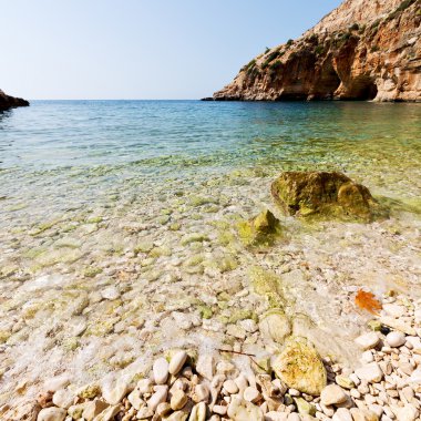 Asya thurkey antalya Likya'nın yolu su kayalar ve gökyüzü n yakınındaki