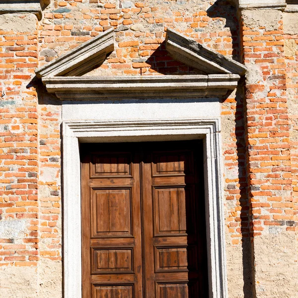 Detail in muur deur Italië land Europa architectuur en hout th — Stockfoto