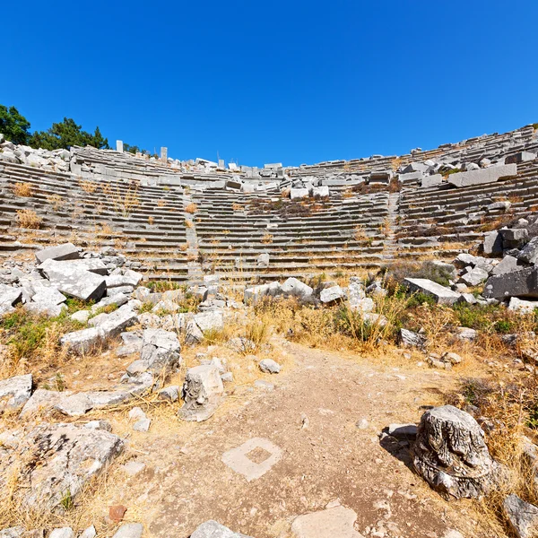 The old  temple and theatre in termessos antalya turkey asia sky — Stock Photo, Image