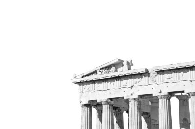 Parthenon ve tarihsel Atina Yunanistan eski architectur