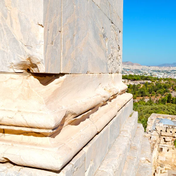 Ancient  and new architecture in the old europe greece  congesti — Stock Photo, Image