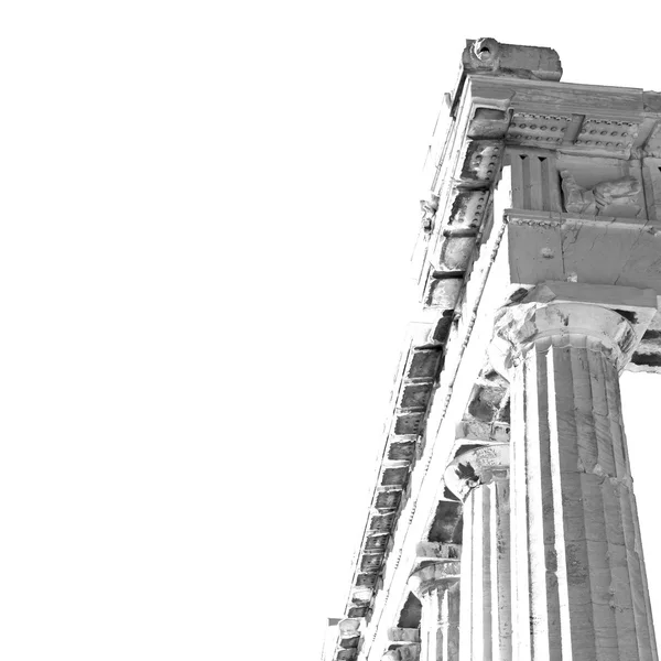 En Grecia la antigua arquitectura y lugar histórico partenón en — Foto de Stock