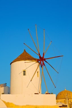 eski değirmen santorini Yunanistan Avrupa gündoğumu