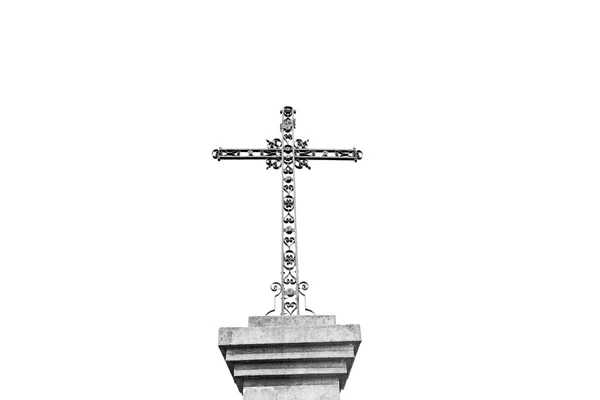 Catholique abstrait croix sacrée en Italie europe et le ciel ba — Photo