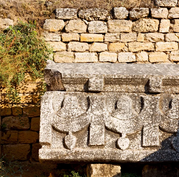 Gammal konstruktion kolumn och romerskt tempel historia pamukkal — Stockfoto