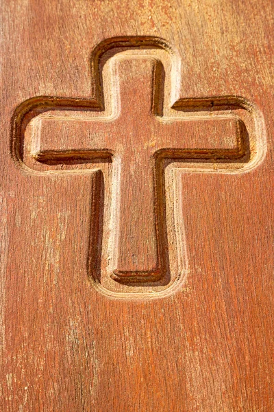 Yunanistan ev doku kahverengi bir din — Stok fotoğraf